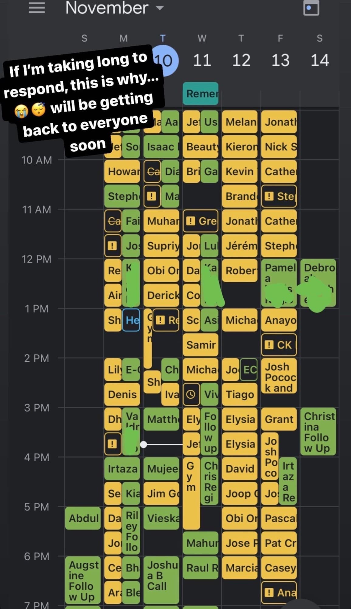 One week of booked calls